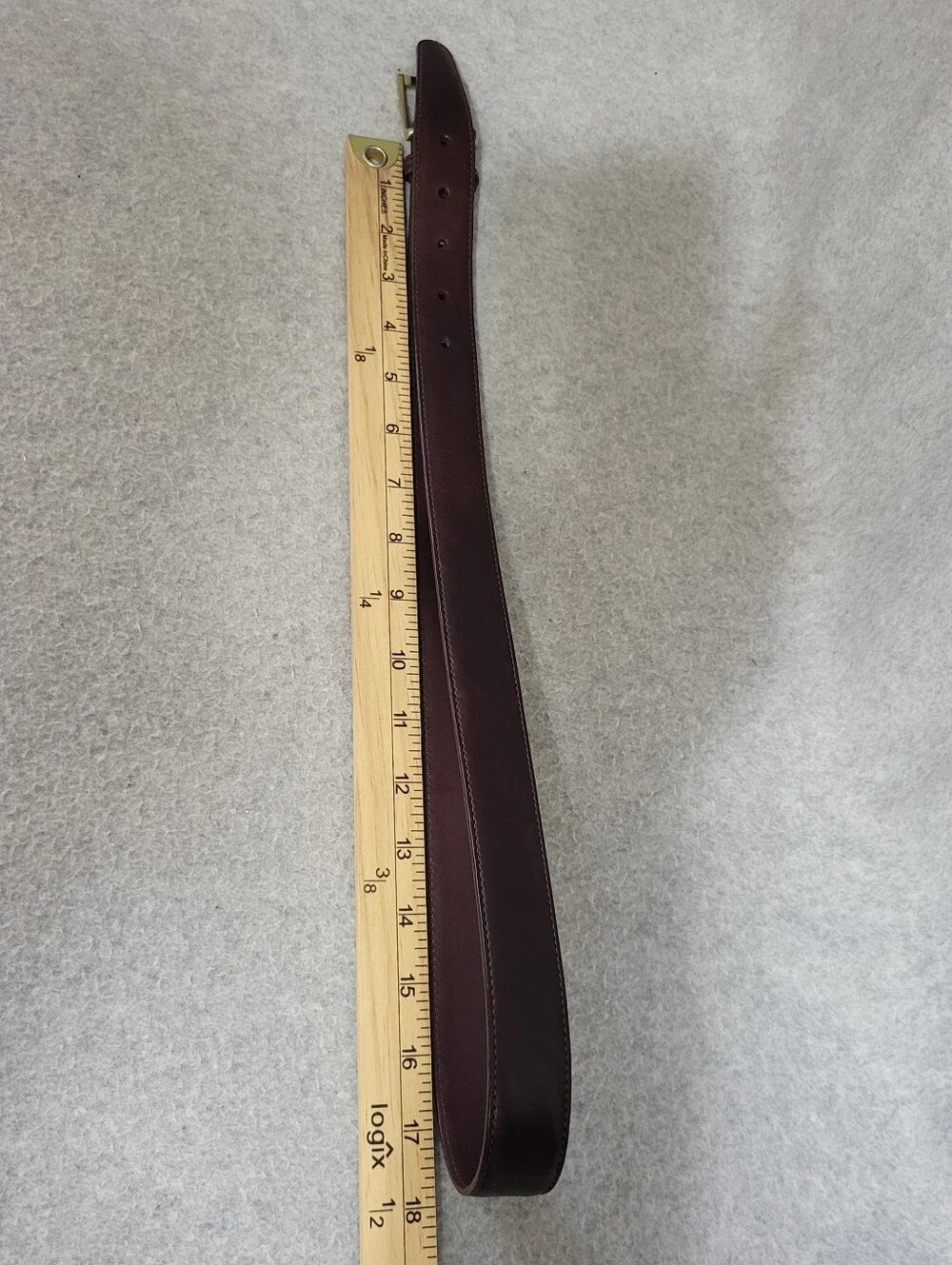 Brighton Belt Aniline Glazed Cowhide Glove Leather Brown Women's 36 Gold Buckle